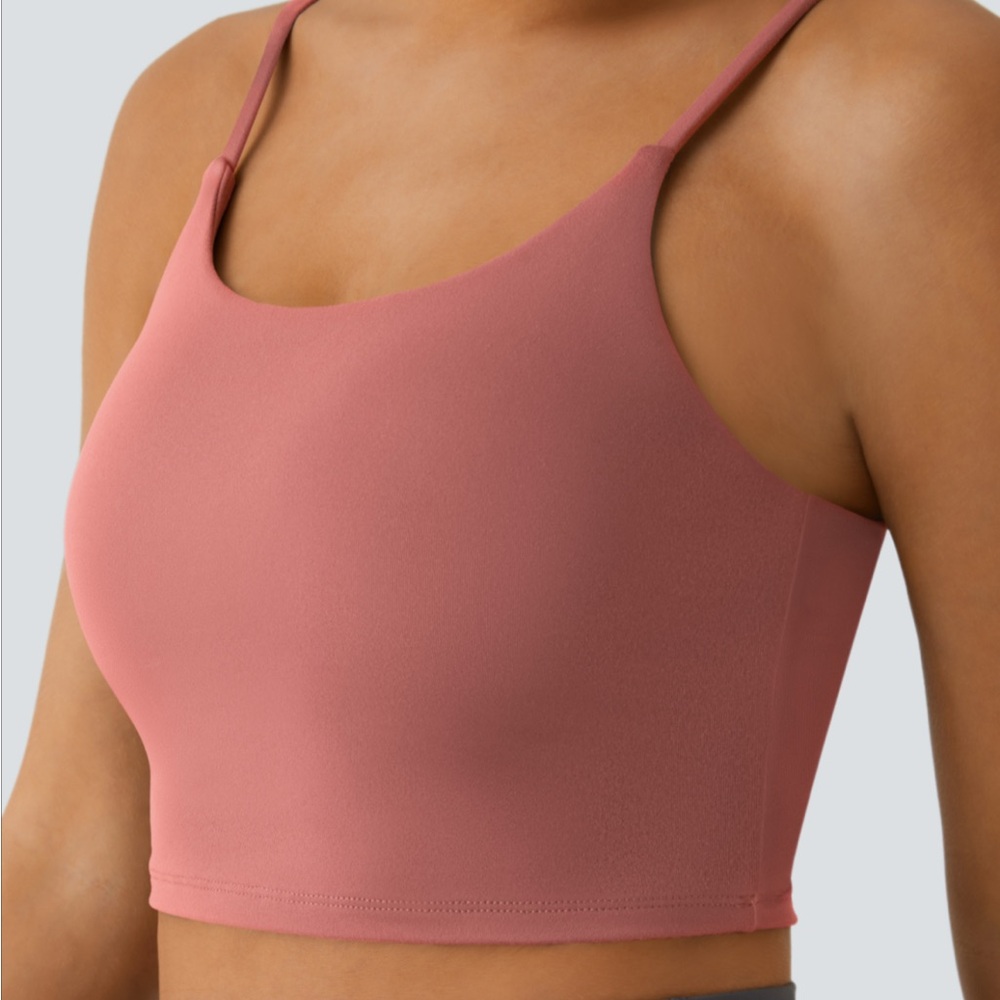 HALARA Basic padded workout cropped tank top EUC